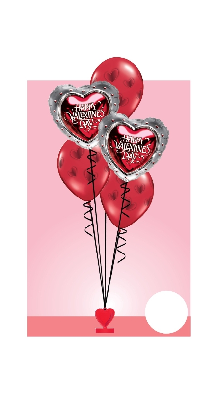 Valentines Balloon Bouquet – buy online or call 0115 9876593